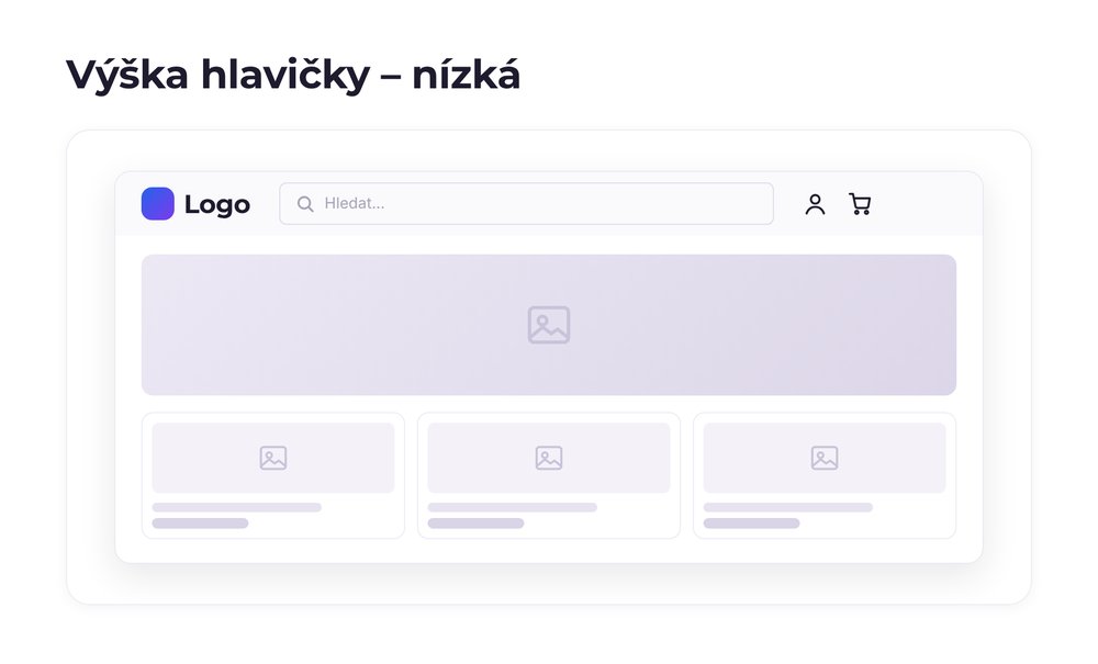 Výška hlavičky – varianta nízká