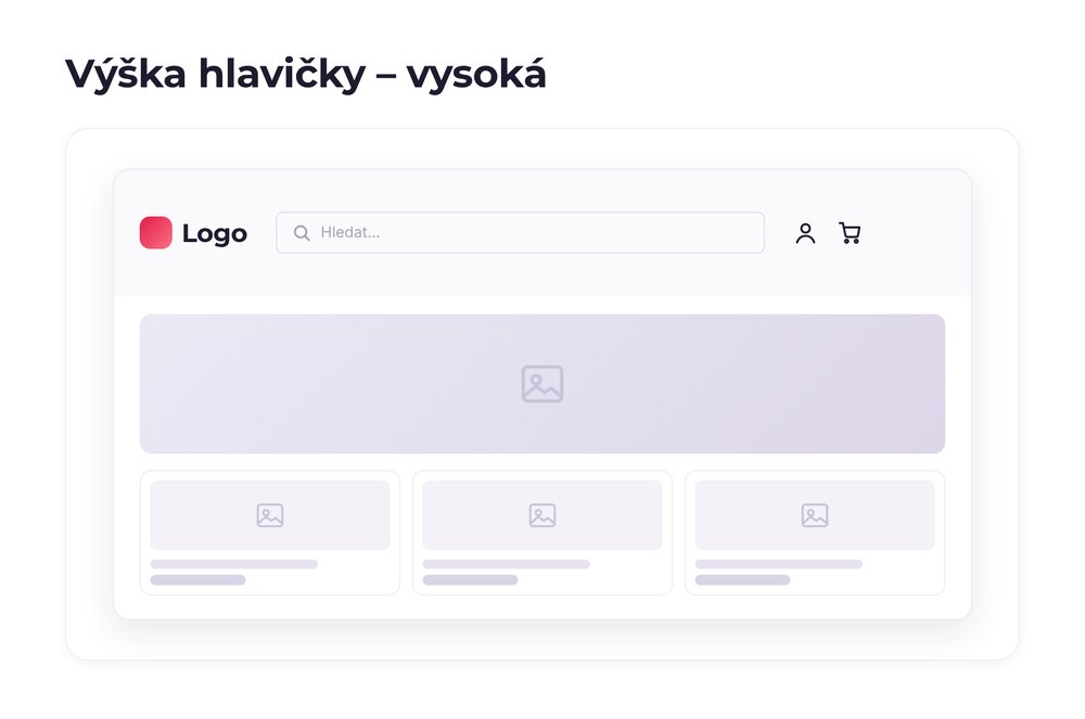 Výška hlavičky – varianta vysoká