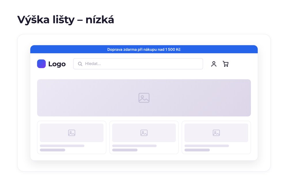 Výška lišty – varianta nízká