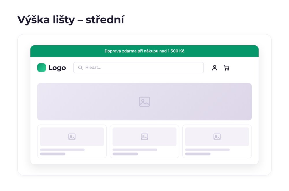 Výška lišty – varianta střední