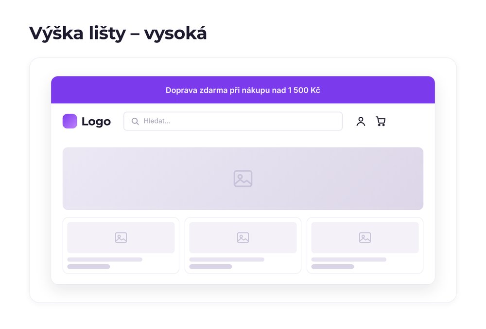 Výška lišty – varianta vysoká