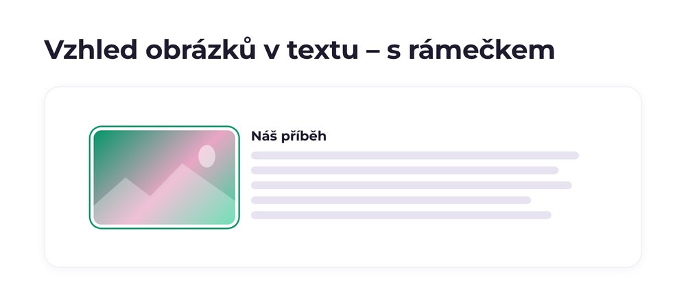 Vzhled obrázků v textu – varianta s rámečkem