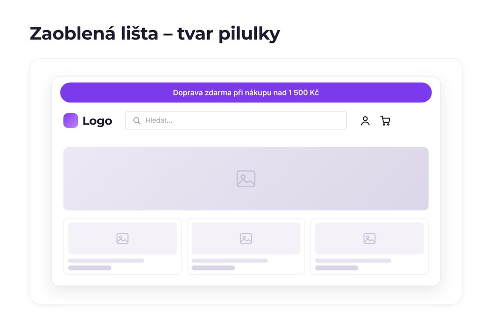 Zaoblená lišta – varianta tvar pilulky