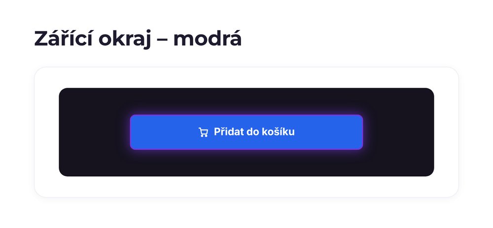 Zářící okraj – varianta modrá