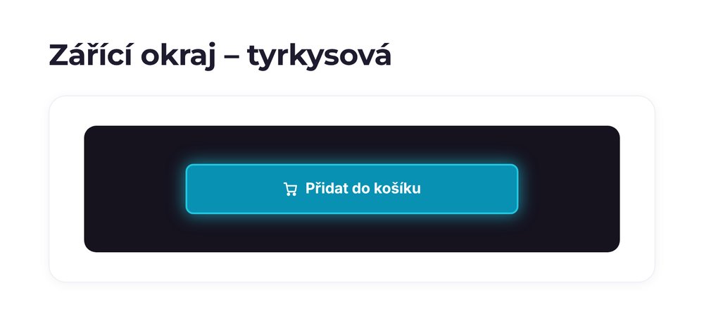 Zářící okraj – varianta tyrkysová