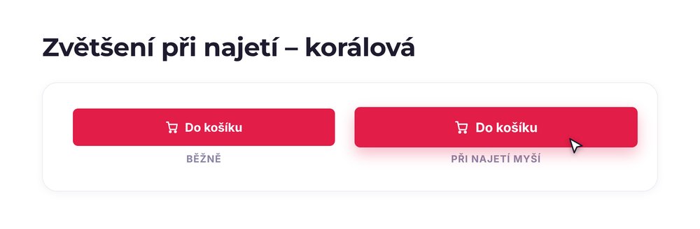 Zvětšení při najetí – varianta korálová