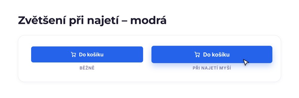 Zvětšení při najetí – varianta modrá