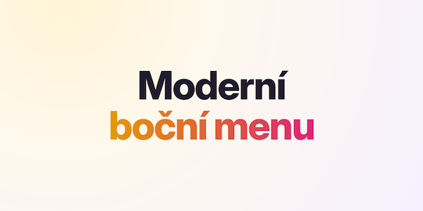 Moderní boční menu